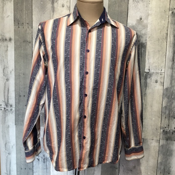 Sobrino - Mens Long Sleeve Button Up Medium Shirt - Picture 7 of 8